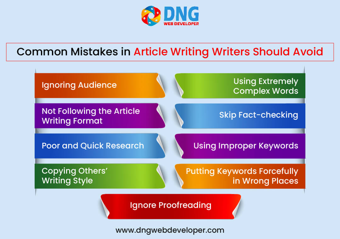 Common Mistakes in Article Writing Writers Should Avoid